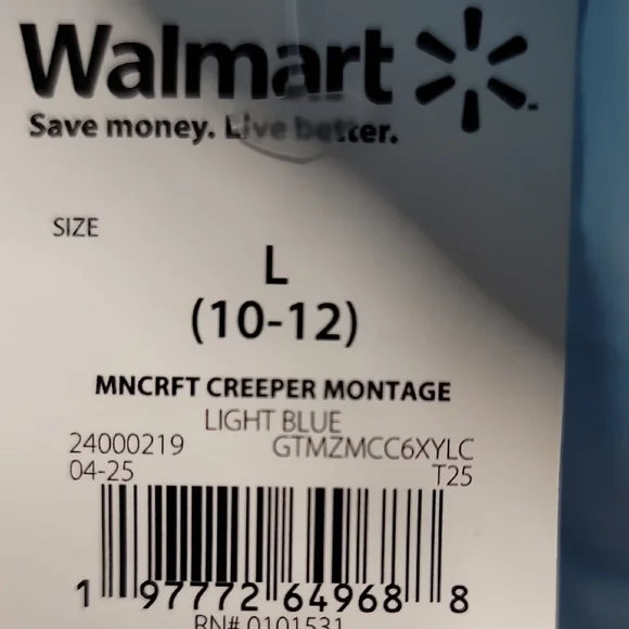 **Kids Long-Sleeve Shirt - Light Blue with Creeper Graphics** - Picture 2 of 3